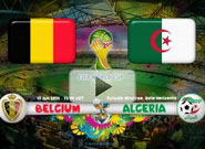 เบลเยียม -vs- แอลจีเรีย Belgium	 2:1	 Algeria