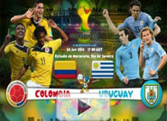 โคลอมเบีย -vs- อุรุกวัย Colombia 	2:0	 Uruguay