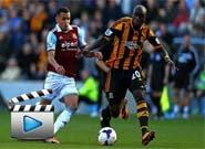 ฮัลล์ ซิตี้ vs เวสต์แฮม   HULL CITY 2 - 2 WEST HAM UNITED