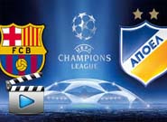 บาร์เซโลน่า 1 - 0 อาโปเอล นิโคเซีย   Barcelona vs APOEL