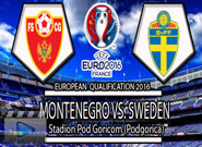 มอนเตเนโกร -vs- สวีเดน Montenegro 1-1 Sweden